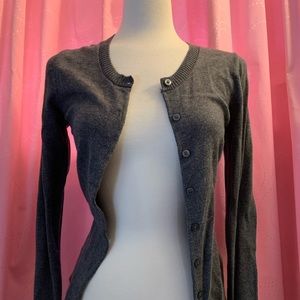 Gray Cotton Cardigan